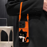 Cat-shaped Lanyard Phone Case For iPhone