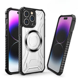 Airbag Thickened Silicone Anti-fall Transparent Magnetic Phone Case For iPhone