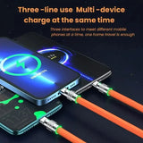 3 in 1 120W 6A Fast Charging Cable