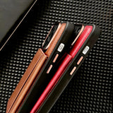 Leather Magnetic Card Holder Case For iPhone