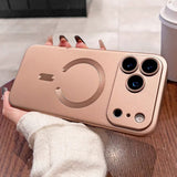 Metallic Paint Magnetic Soft Case For iPhone
