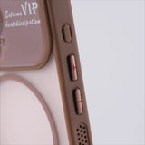 Large Window Magnetic Frosted Phone Case For iPhone