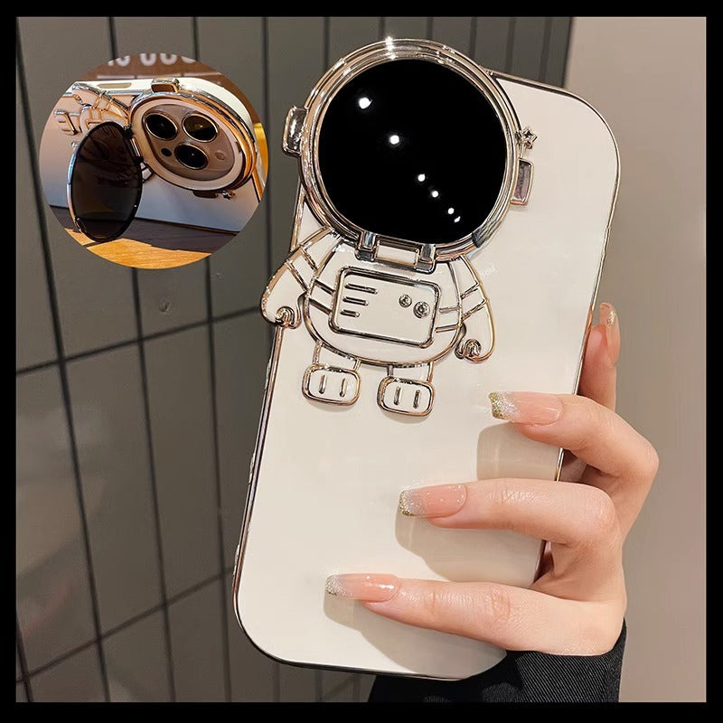 Astronaut Bracket Electroplating Phone Case For iPhone