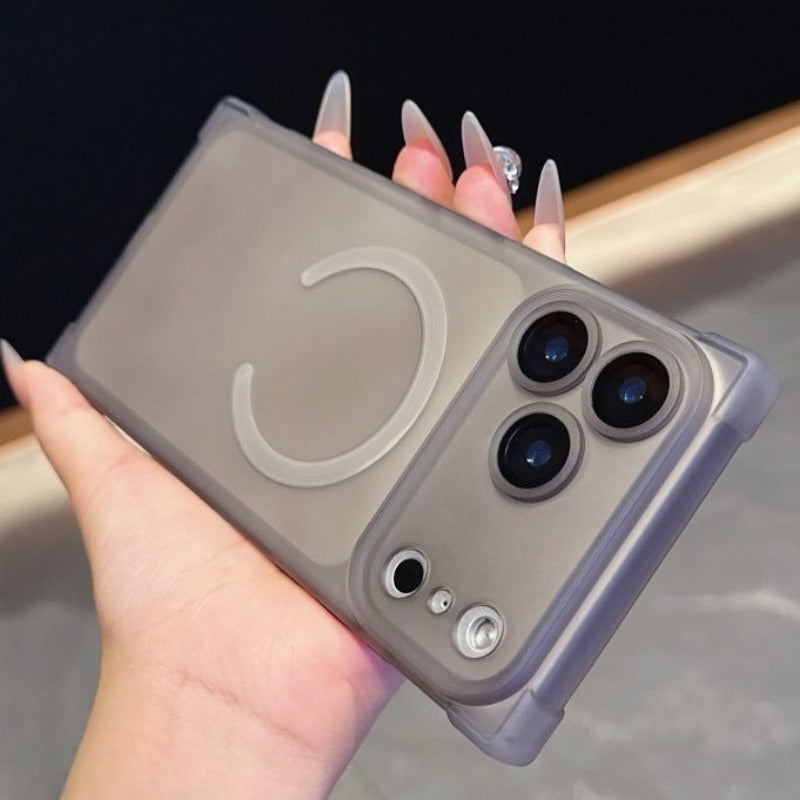 Frosted Magnetic Four-corner Shockproof Phone Case For iPhone