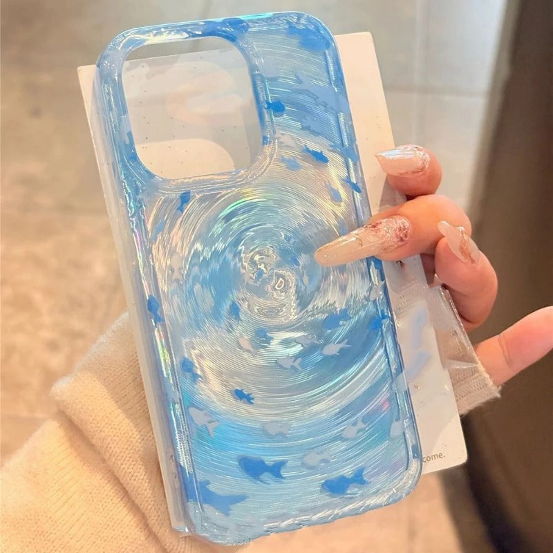 Water Ripple Silicone Phone Case For iPhone