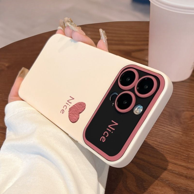 Heart-shaped Large Window Phone Case For iPhone