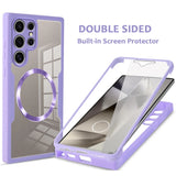 360 Full Body Clear Magnetic Phone Case For Samsung