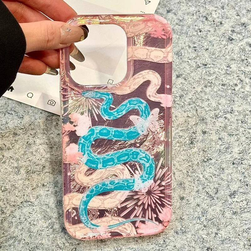 Snake Year Pink Phone Case For iPhone