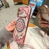 Large Window Lace Dunhuang Pattern Phone Case For iPhone