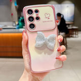 Rhinestone Bow Phone Case For Samsung