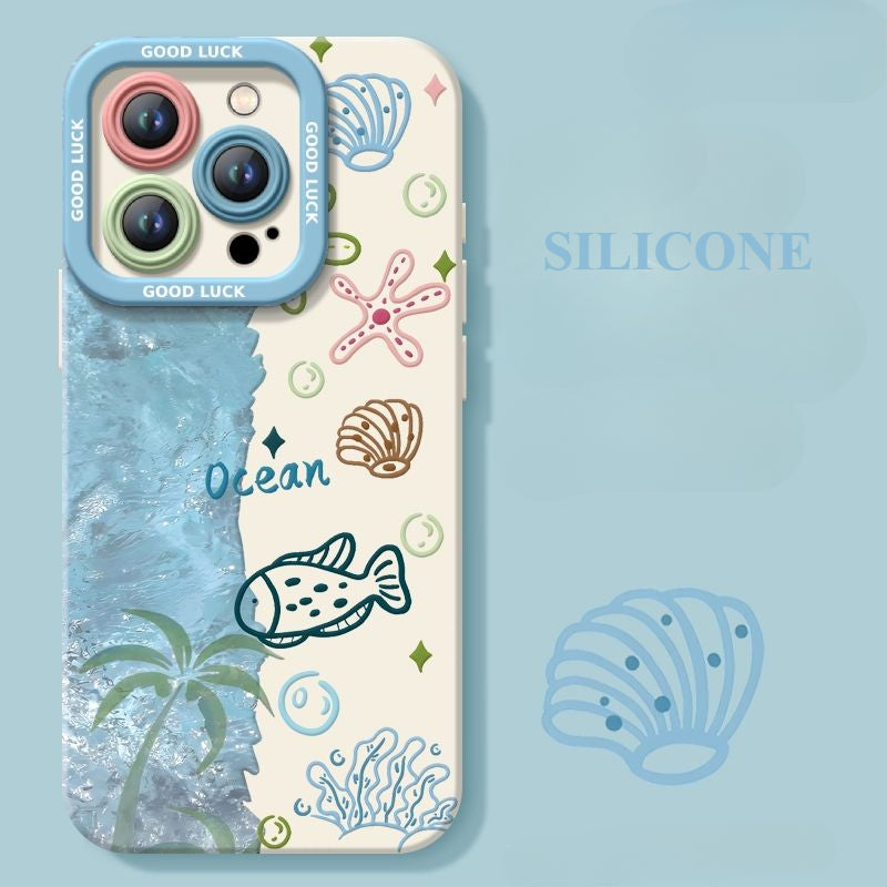 Marine Silicone Phone Case For iPhone