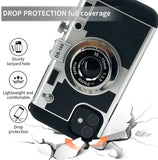 3D Vintage Camera Leather Case with Neck Lanyard For iPhone