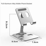 Universal All Aluminum Alloy Metal  Foldable Desk Mount Stand For Mobile Phone Tablet