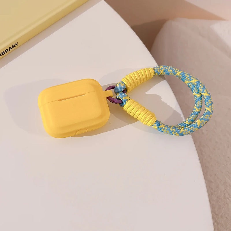 Cute with Strap Silicone Soft Cover Case For Apple AirPods