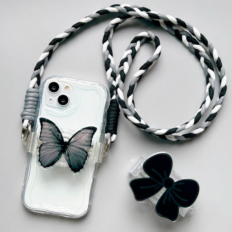 Bowknot Crossbody Lanyard Back Clip Suitable for Mobile Phone Cases