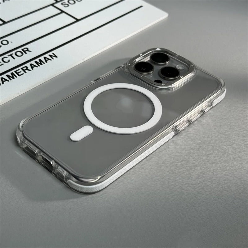 Magnetic Shockproof Clear Phone Case For iPhone