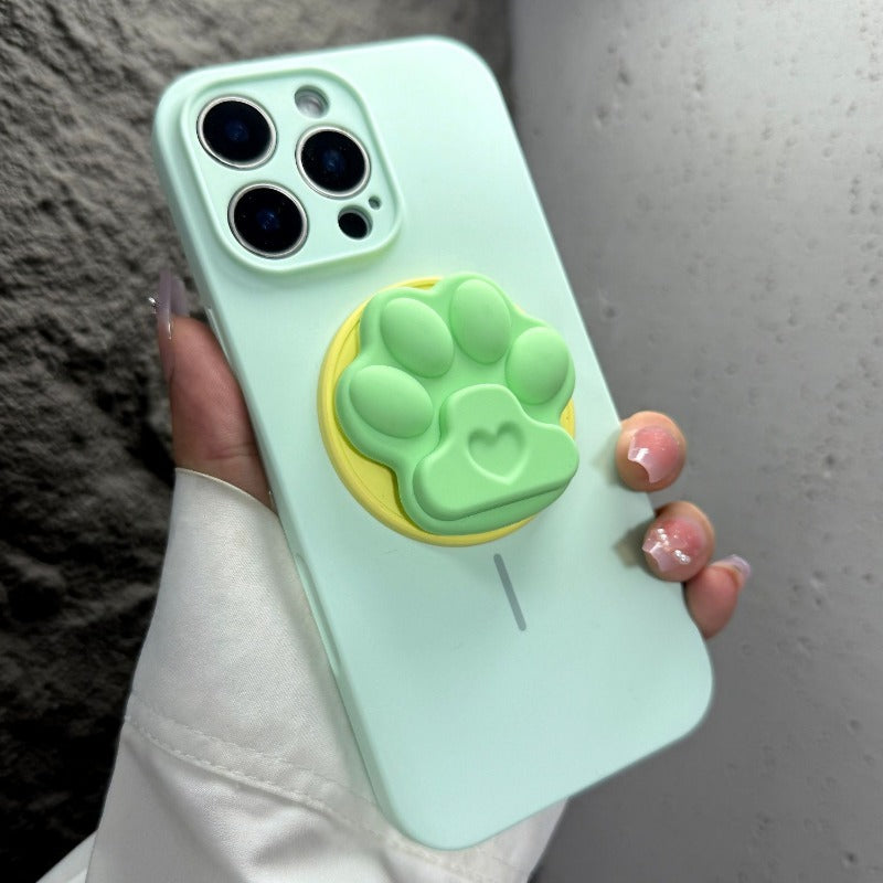 Cat Paw Magnetic Bracket Phone Case For iPhone