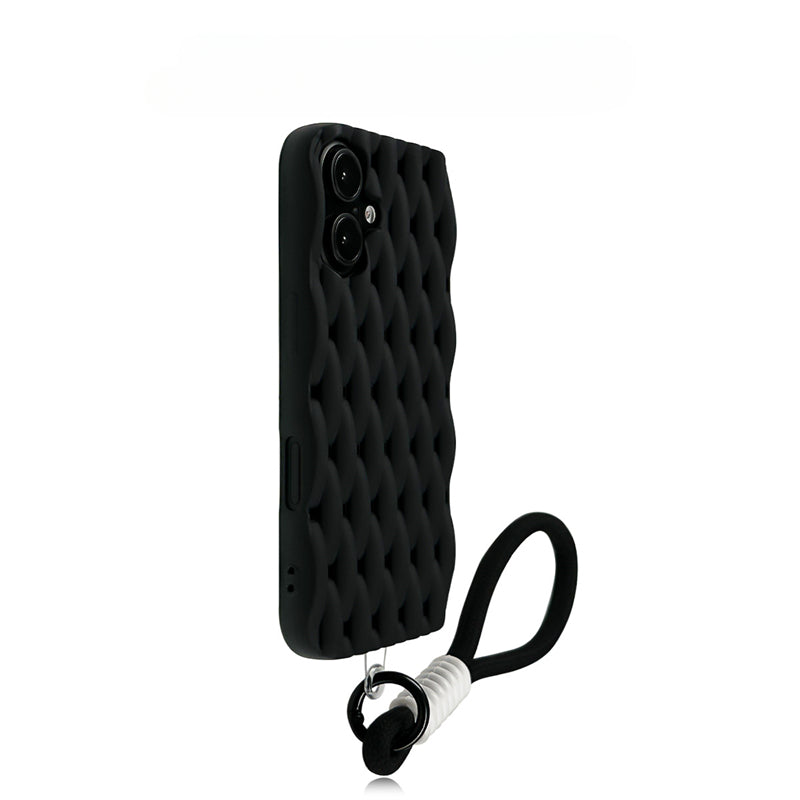 Woven Hole Silicone Soft Phone Case For iPhone