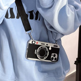 Retro Camera Long Lanyard Crossbody Phone Case For iPhone