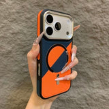 Magnetic Color Block Phone Case for iPhone