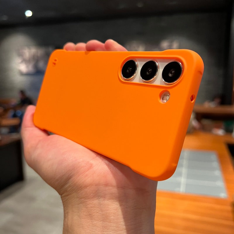 Fluorescent Orange Borderless Hard Phone Case For Samsung