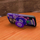 Purple Magnetic Bracket Phone Case For iPhone