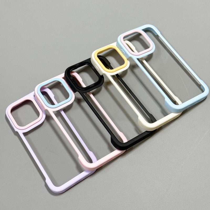 Simple Contrast Color Borderless Phone Case For iPhone