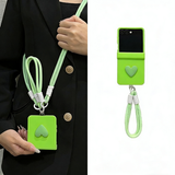 Heart-shaped Crossbody Phone Case with Carrying Strap For Samsung Z Flip 7 6 5