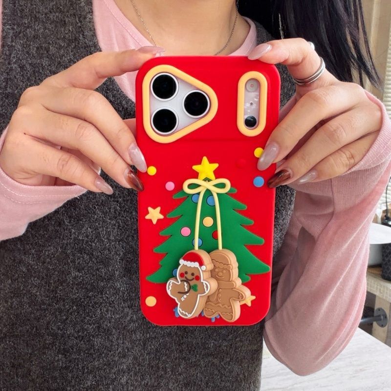 Christmas Tree-shaped Shockproof Phone Case For iPhone