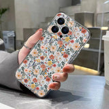 Retro Flower Clear Case For iPhone