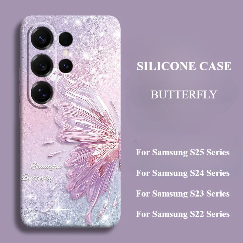 Butterfly Silicone Phone Case For Samsung