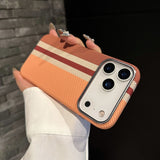 Striped Magnetic Phone Case For iPhone