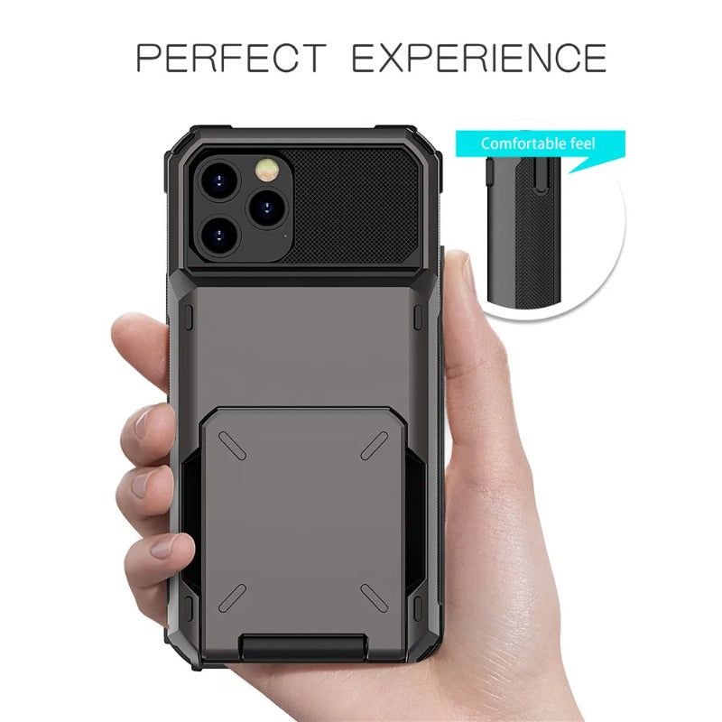 Wallet 4-Card Slot Credit Phone Case For iPhone
