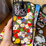 Strawberry Daisy Flower Phone Case For iPhone