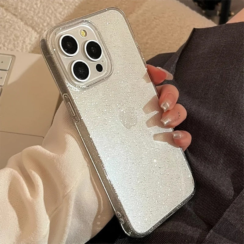 Ultra Thin Soft TPU Transparent Glitter Case For iPhone