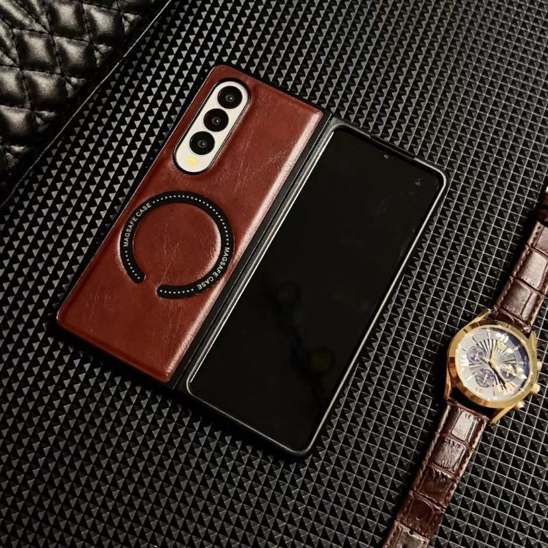 Leather Magnetic Phone Case For Samsung Z Fold