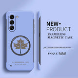 Ultra-thin Frameless Magnetic Maple Leaf Phone Case For Samsung