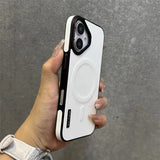 Double Color Leather Magnetic Case For iPhone