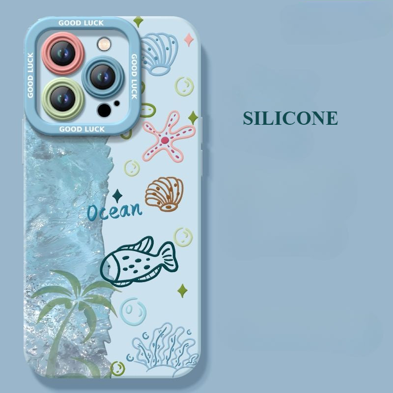 Marine Silicone Phone Case For iPhone