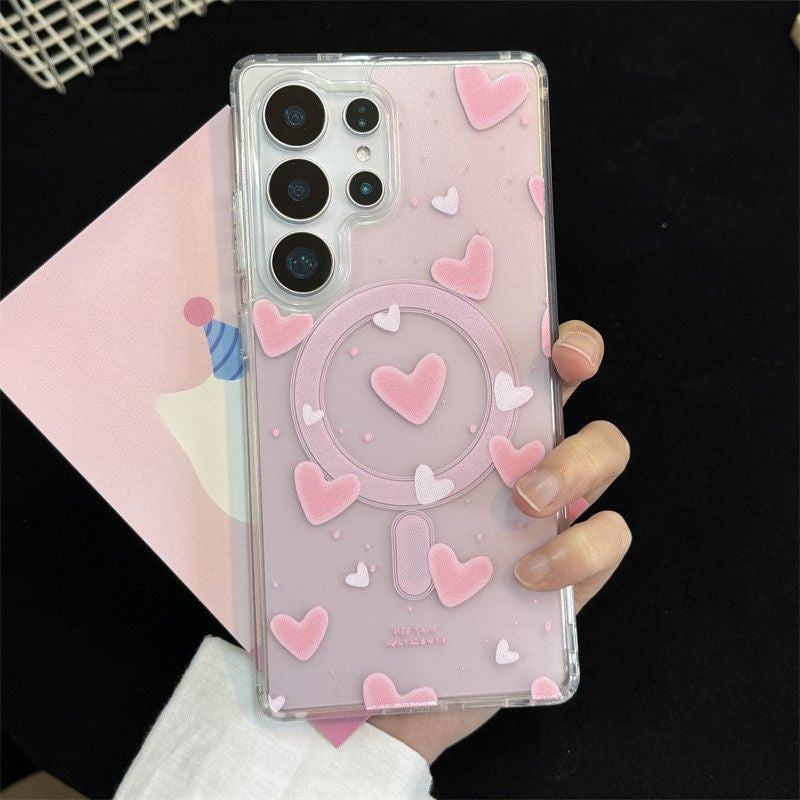 Heart Butterfly Magnetic Phone Case For Samsung