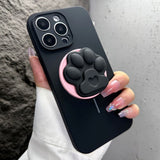 Cat Paw Magnetic Bracket Phone Case For iPhone