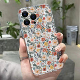 Retro Flower Clear Case For iPhone