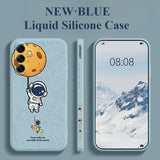 Astronaut Liquid Silicone Phone Case For Samsung