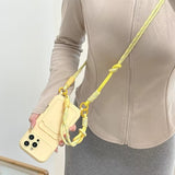 Card Holder with Lanyard Phone Case For iPhone