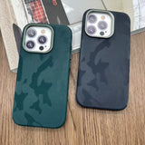 Magnetic Leather Camouflage Pattern All-inclusive Anti-fall Mobile Phone Case For iPhone