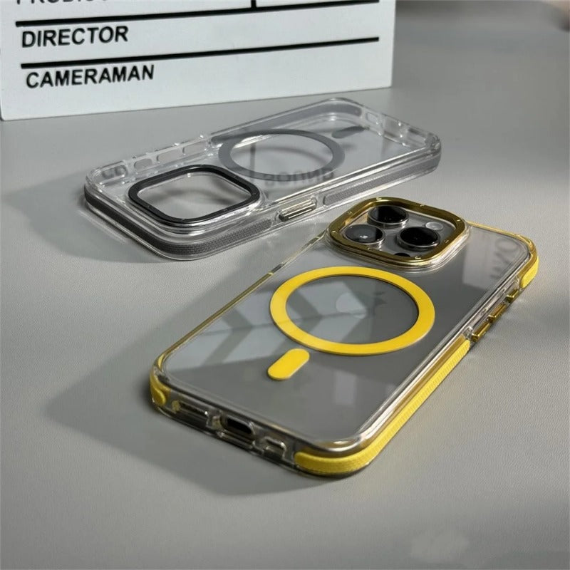 Magnetic Shockproof Clear Phone Case For iPhone