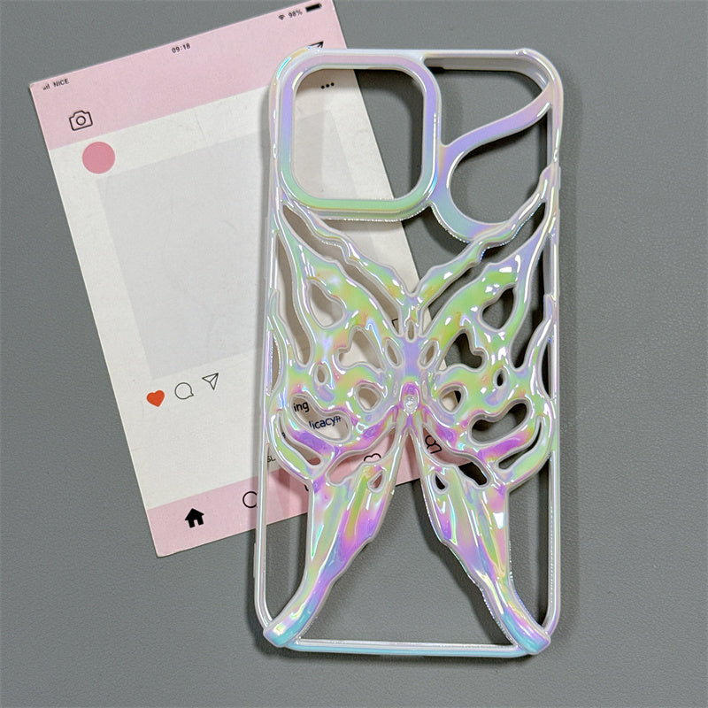 Hollow Electroplating Butterfly Phone Case For iPhone