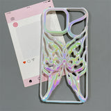 Hollow Electroplating Butterfly Phone Case For iPhone