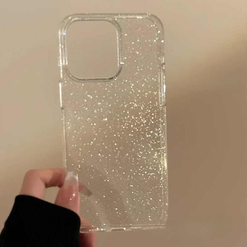 Ultra Thin Soft TPU Transparent Glitter Case For iPhone