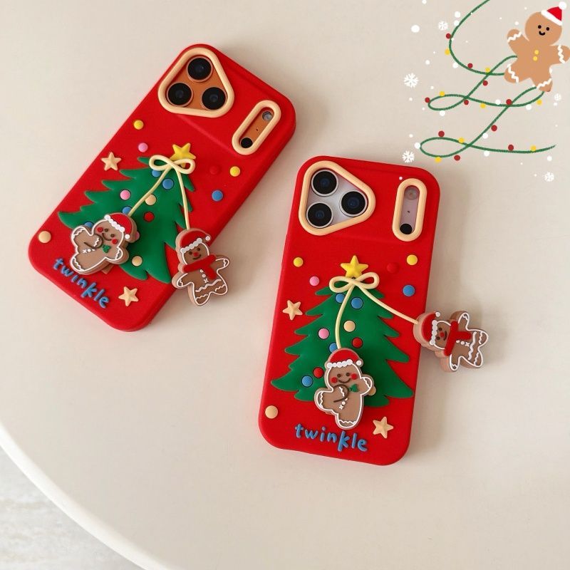 Christmas Tree-shaped Shockproof Phone Case For iPhone